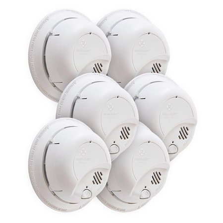 FIRST ALERT Hard-Wired w/Battery Back-up Ionization Smoke/Fire Detector 9120B6CP
